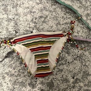 Striped bikini bottom